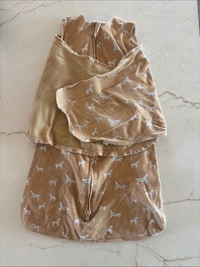 Halo Neutral Zebra  Print Infant Swaddle Sack 3-6M